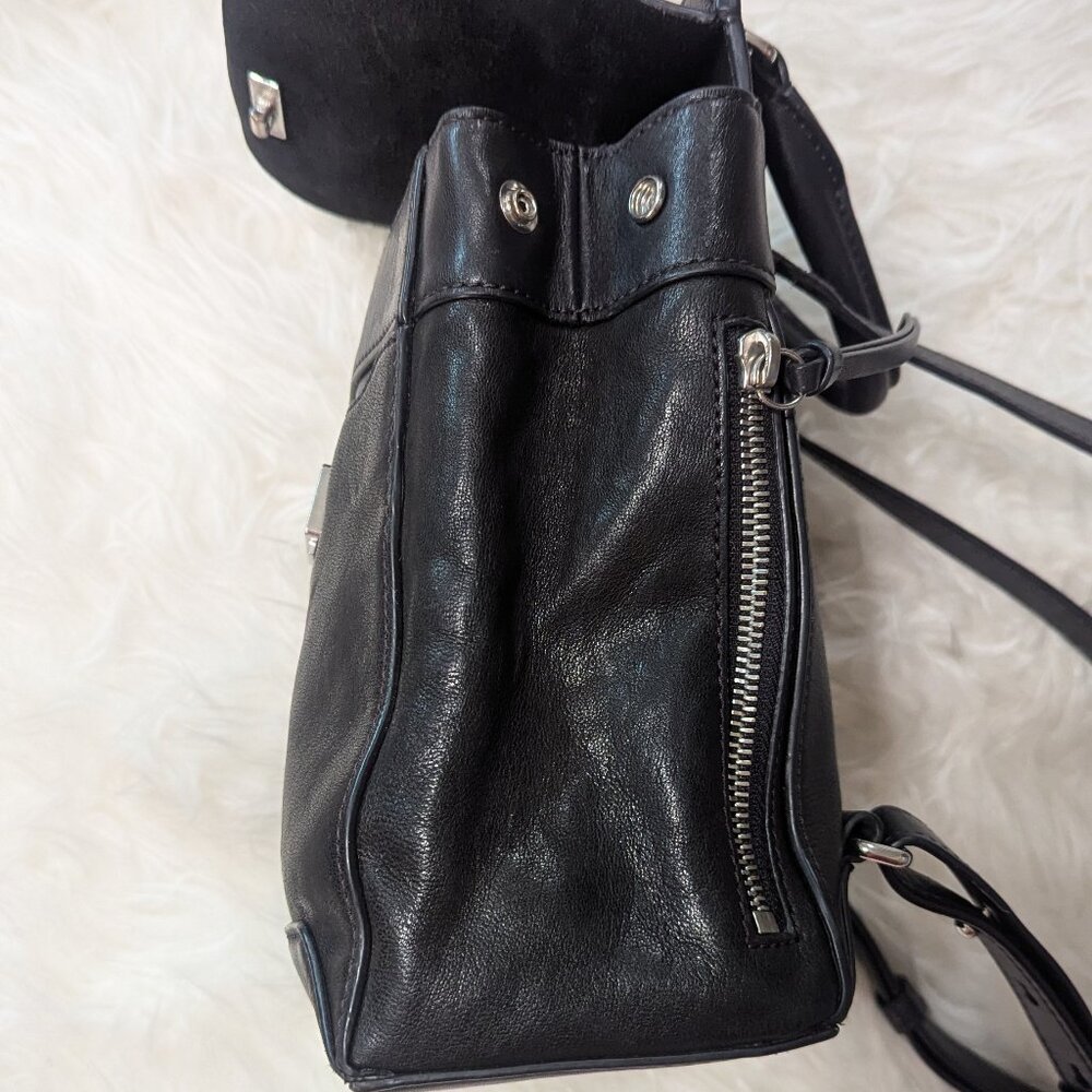 rag & bone Mini Pilot Backpack | Black Italian Lamb Leather - Picture 5 of 11